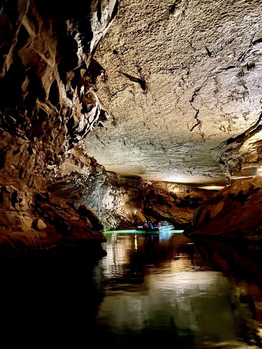 A boat tour in Lost River Cave