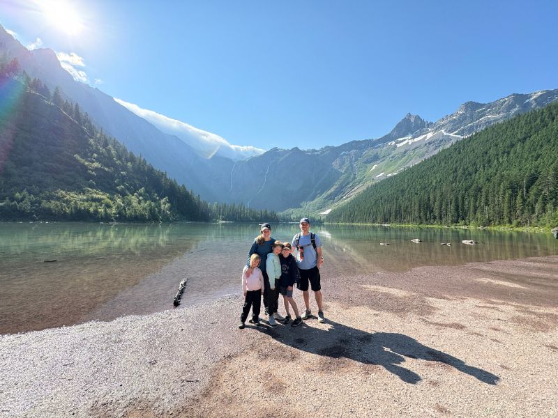 My family on the shore of Avalanche Lake during our 3 day visit to Glacier National Park